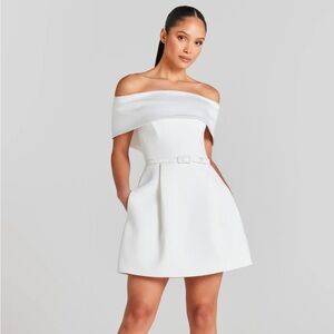 Nadine Merabi Harper White Dress, Size M